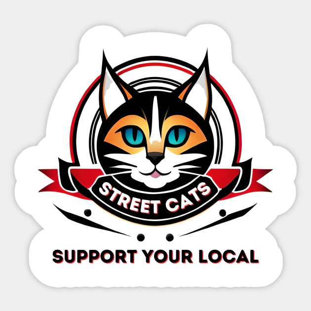 Street Cats Sticker by iCutTee